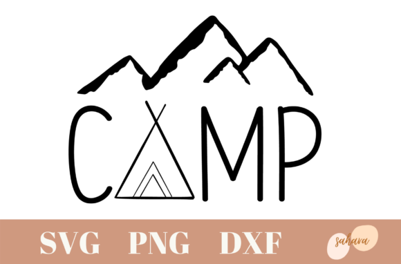 Camp Mountains Camping Design: A Graphic for Every Outdoor Lover