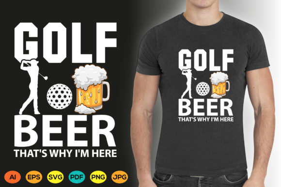 Golf T-Shirt Design Golf Beer Graphic: A Creative Asset for Your Brand