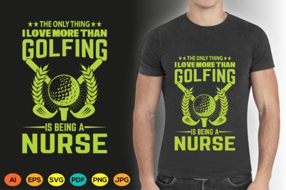 I Love Golf: A Graphic Tee Design for the Passionate Golfer