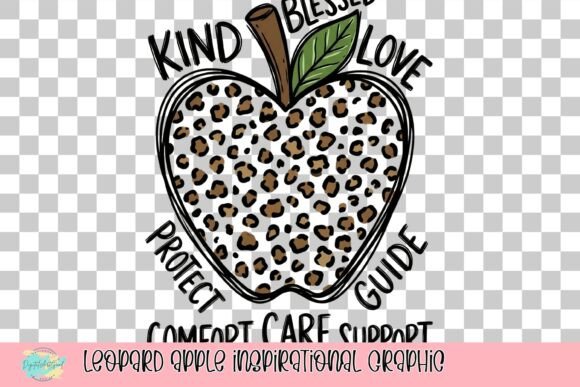 Leopard Apple Inspirational Graphic: A Design Asset with Heart
