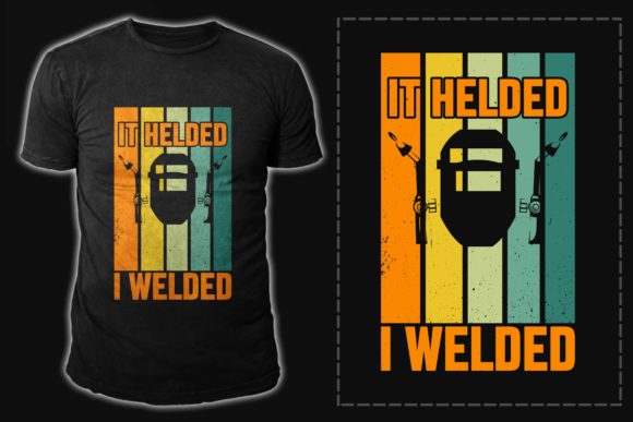 Welder T-shirt Design Vector Graphic: Bold and Authentic